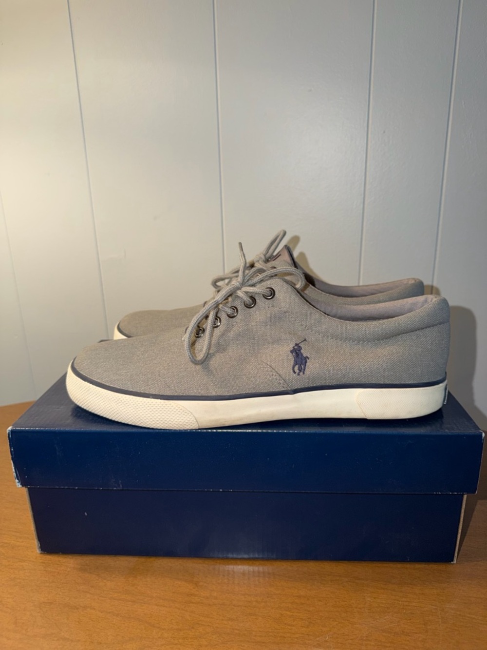 Polo by Ralph Lauren Gray Canvas Low-Top Sneakers